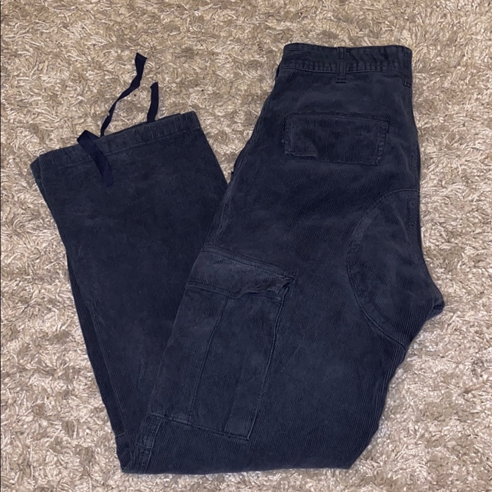 John Galt navy corduroy cargo pants.
